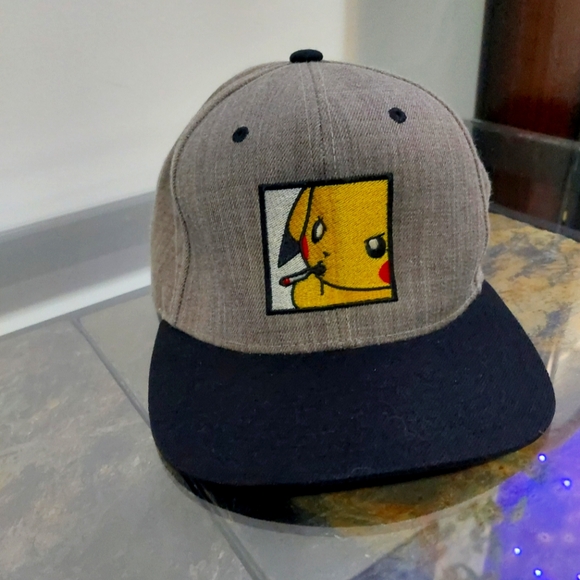 Pokemon Other - Pikachu Smoking A Cigarette Snapback